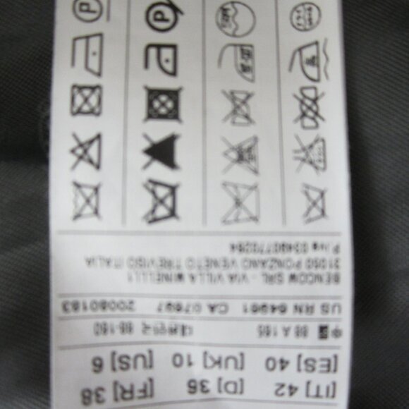 New United Colors Of Benetton Blazer Womens S Gray Houndstooth LS Blazer Jacket - Picture 9 of 14